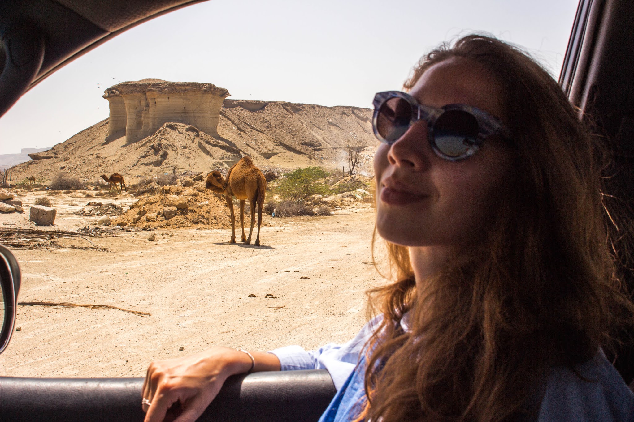 Malvina Dunder blog podróże, rozwój osobisty, relacje, Iran, Qeshm wyspa wielbłądy na drodze
