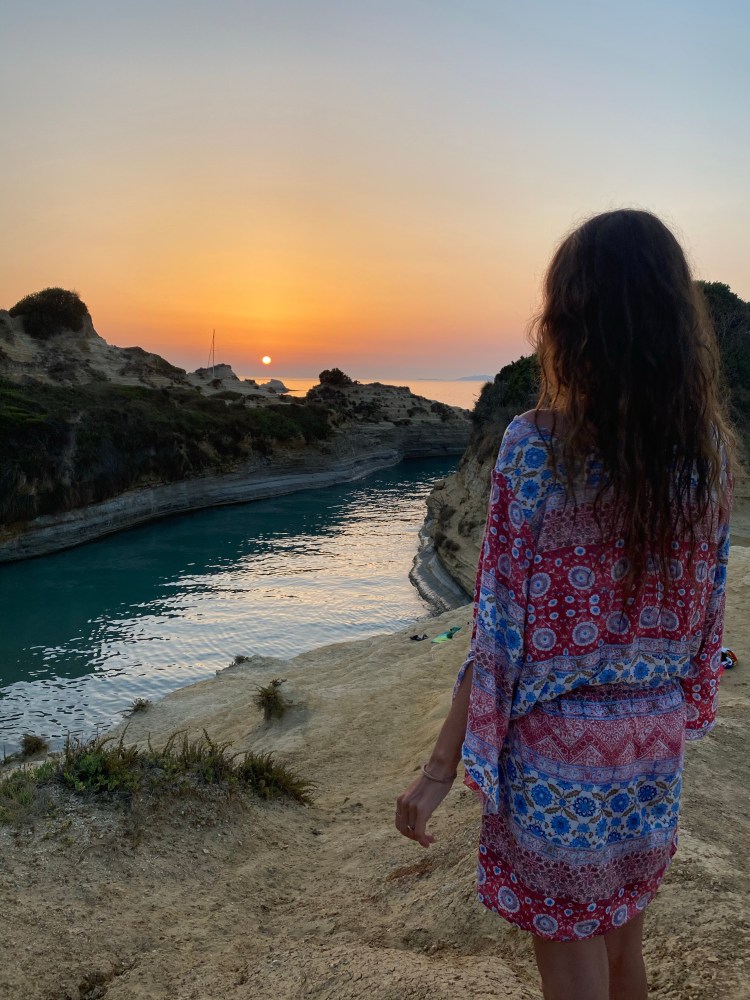 Canal d'amour, Korfu, Corfu, Grecja, grecka wyspa, blog podróże, Malvina Dunder, zachód słońca