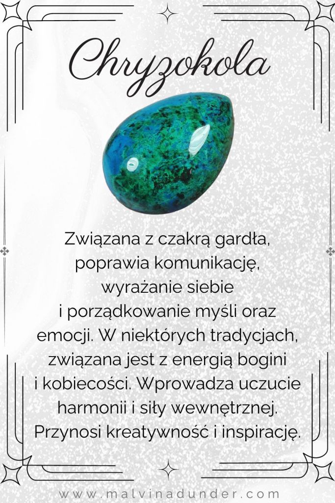Chryzokola, kamień właściwości, znaczenie