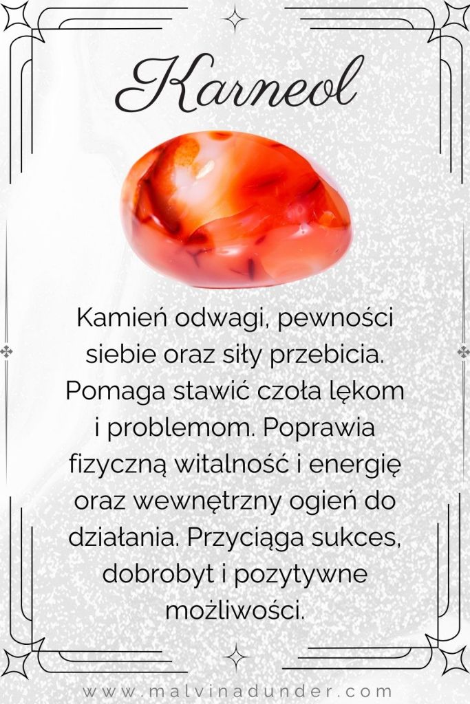 Karneol, kamień właściwości, znaczenie