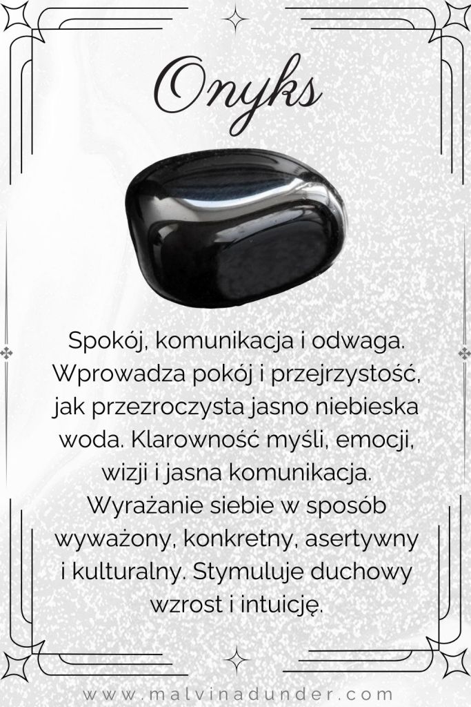 onyks, kamień właściwości, znaczenie