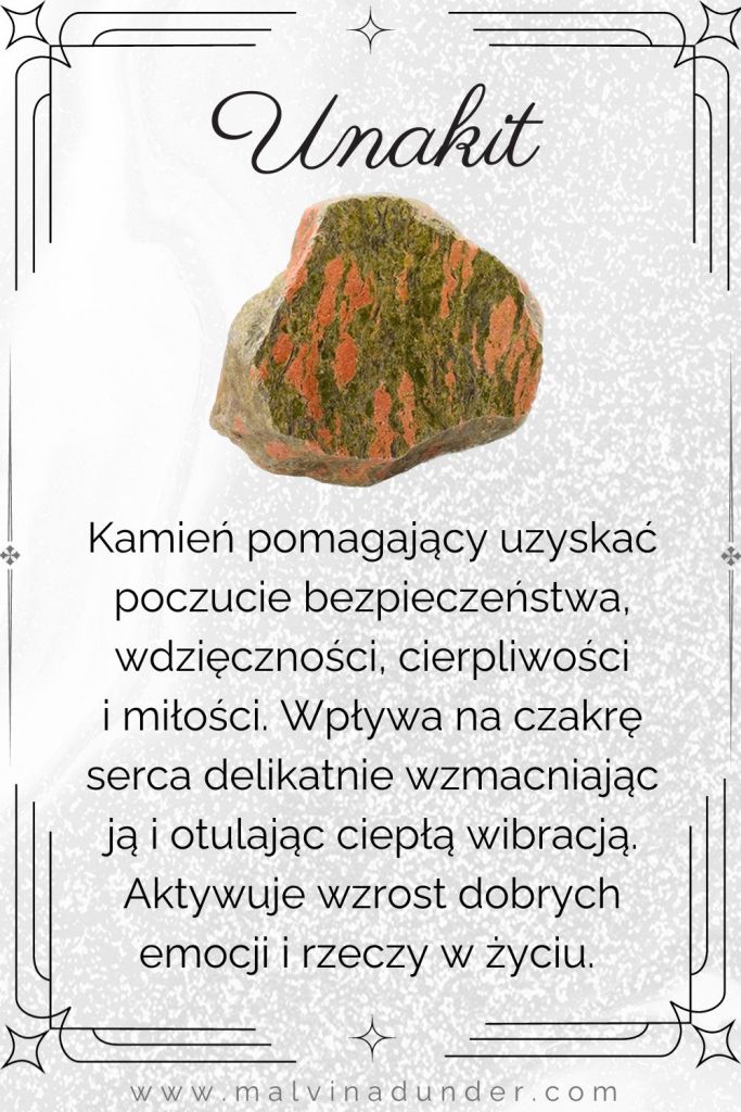 unakit, kamień właściwości, znaczenie