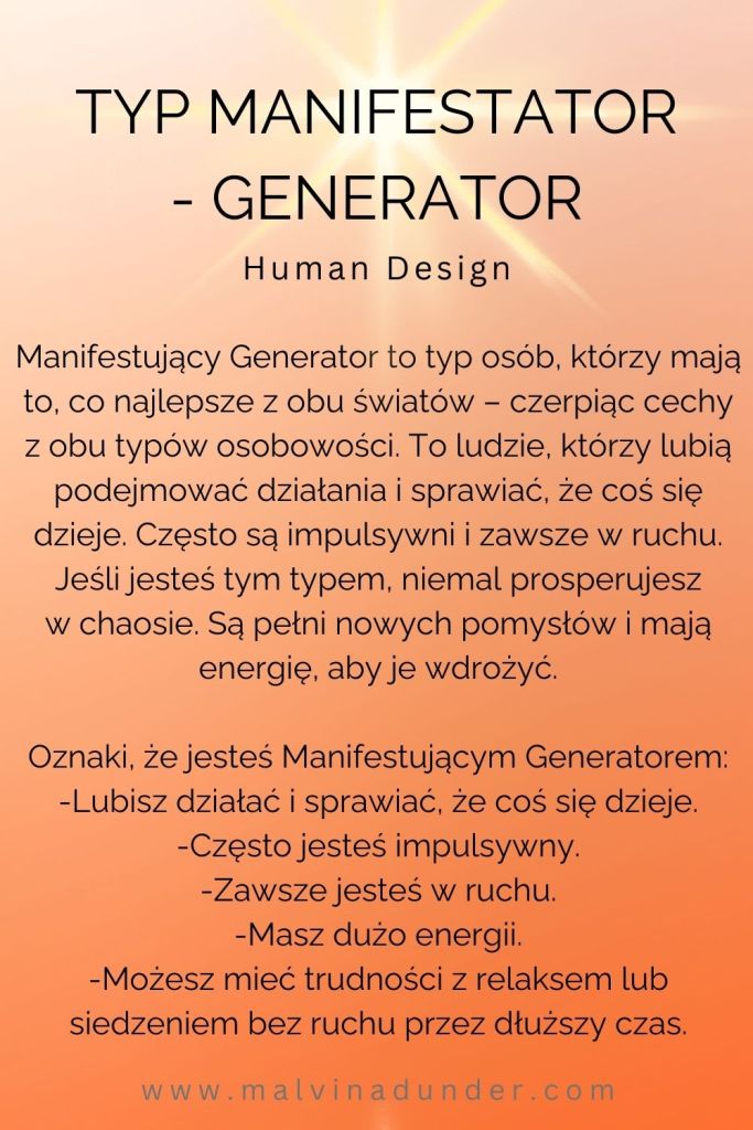 manifestation generator, human design, Malvina Dunder