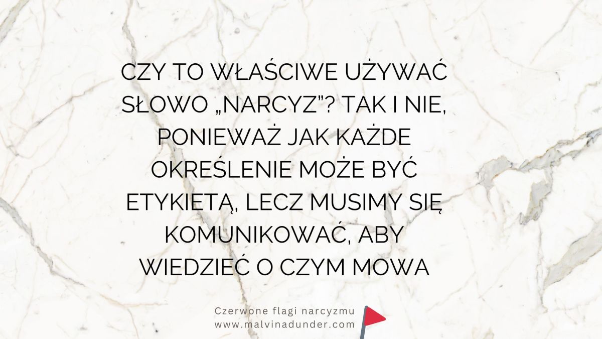 Czy słowo “narcyz” jest&nbsp;właściwe?