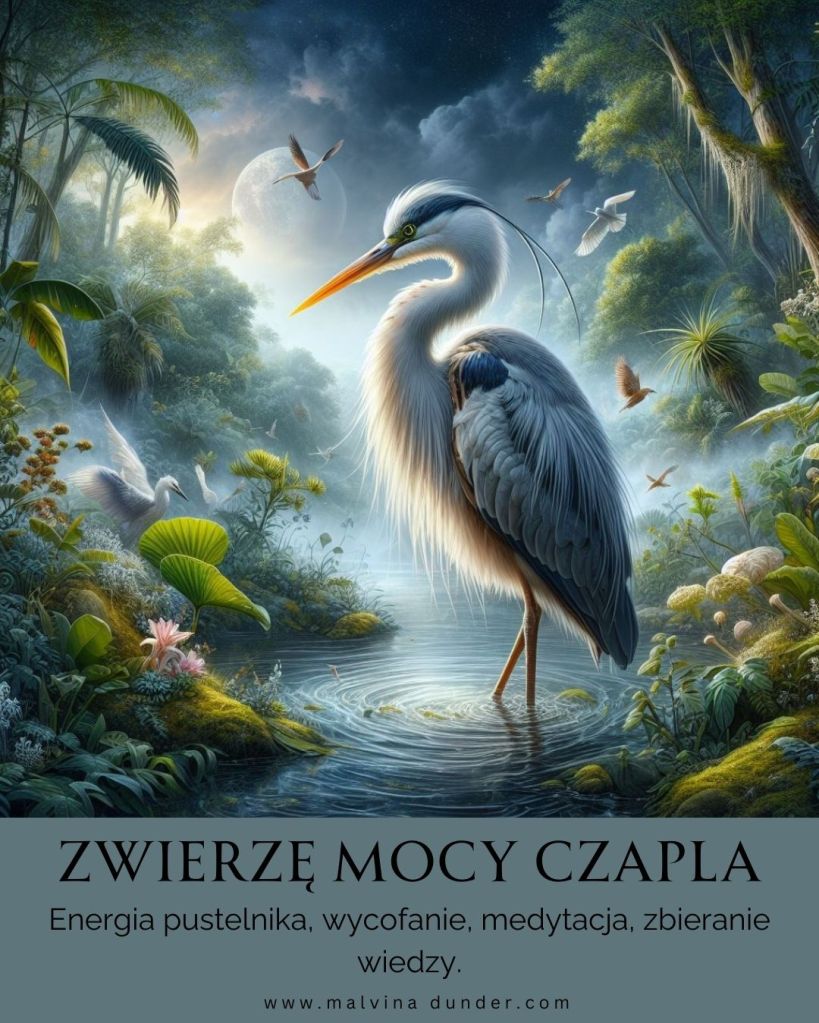 Czapla Zwierzę Mocy