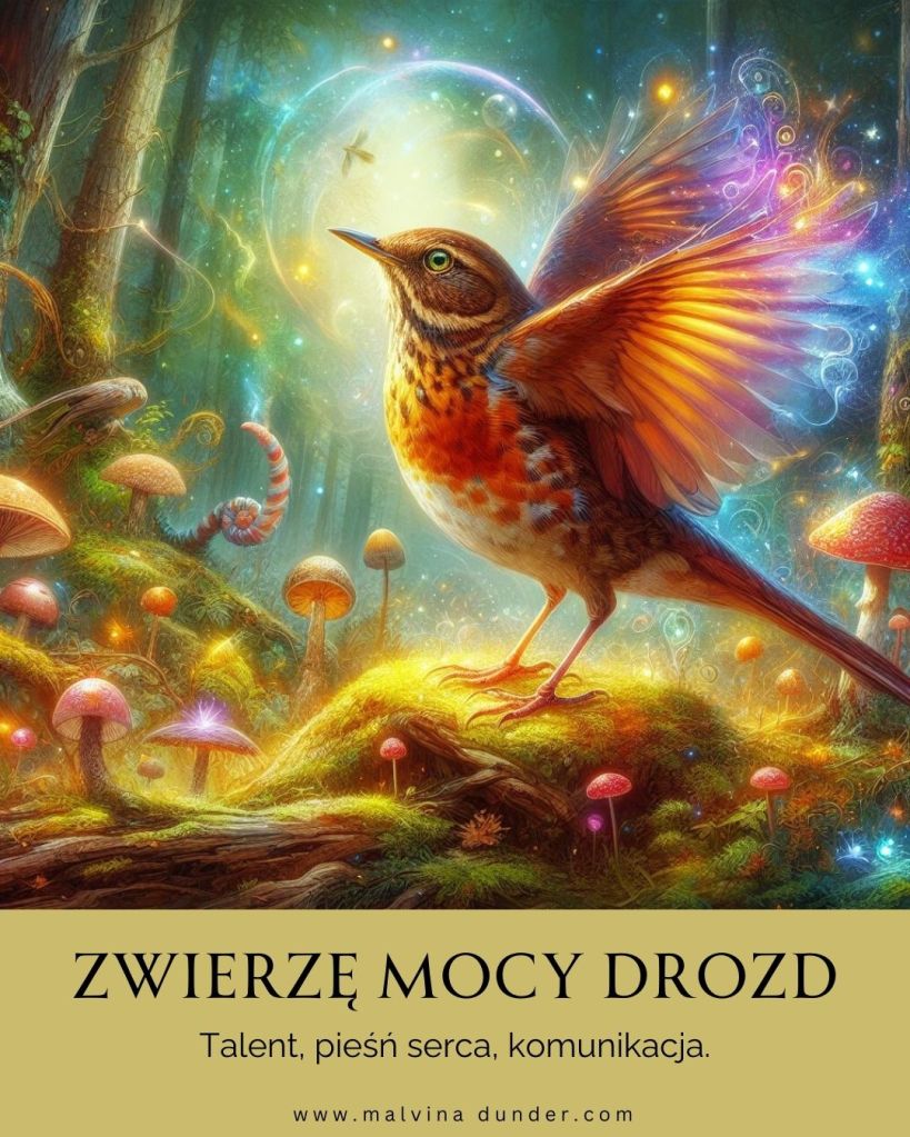 ptak Drozd Zwierzę Mocy