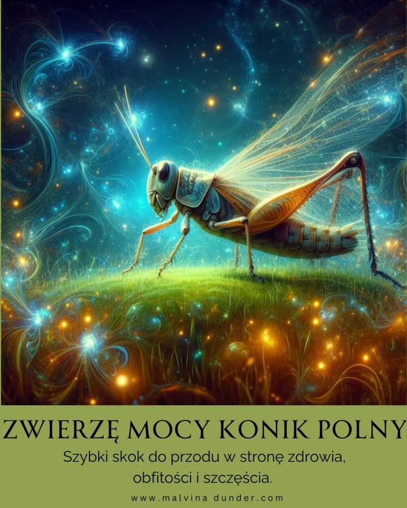 Konik polny, świerszcz, pasikonik, szarańcza Zwierzę Mocy