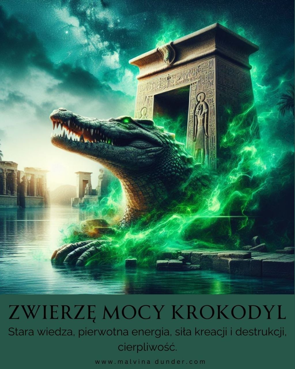 Zwierzę Mocy Krokodyl znaczenie – cierpliwość, pierwotna siła i mądrość&nbsp;cienia