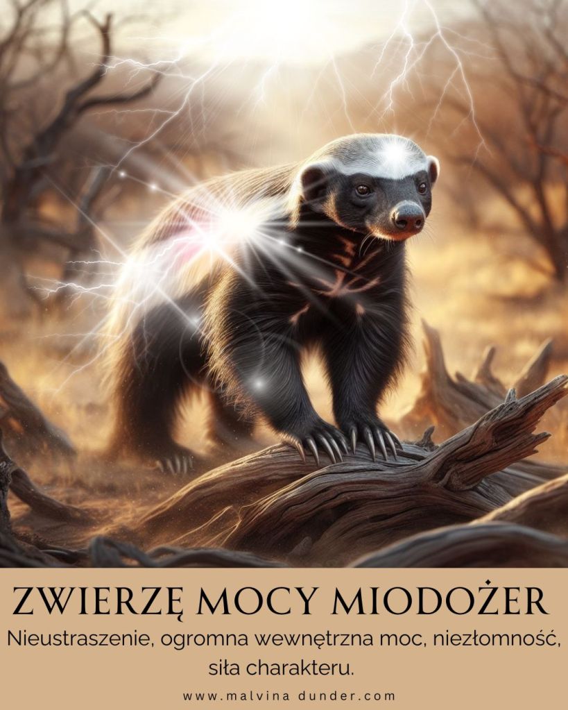Miodożer, ratel Zwierzę Mocy