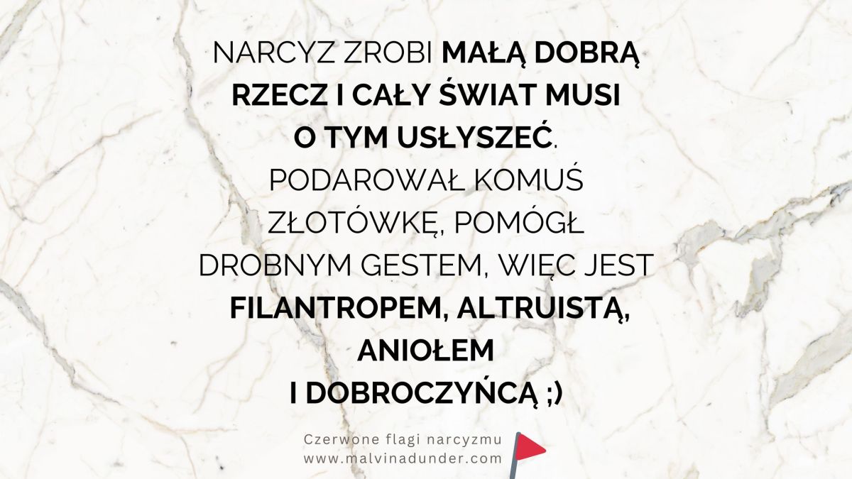 Narcyz robi mały dobry gest, a cały świat musi o tym usłyszeć –&nbsp;dlaczego?
