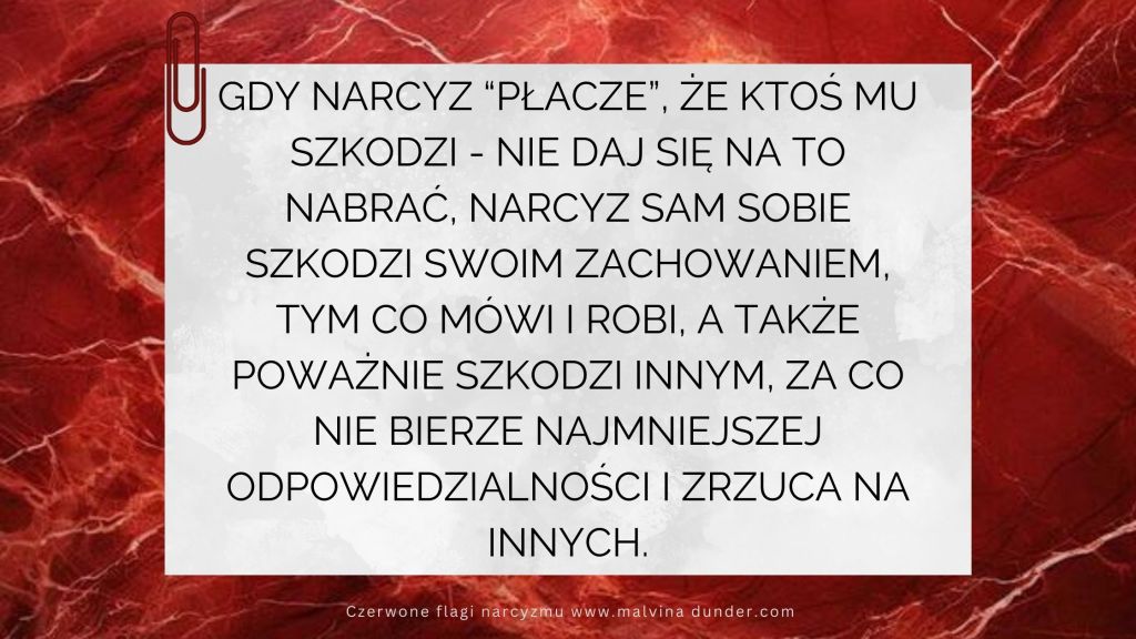 Gdy narcyz “płacze”, że wszyscy mu szkodzą – nie daj się nabrać na krokodyle&nbsp;łzy
