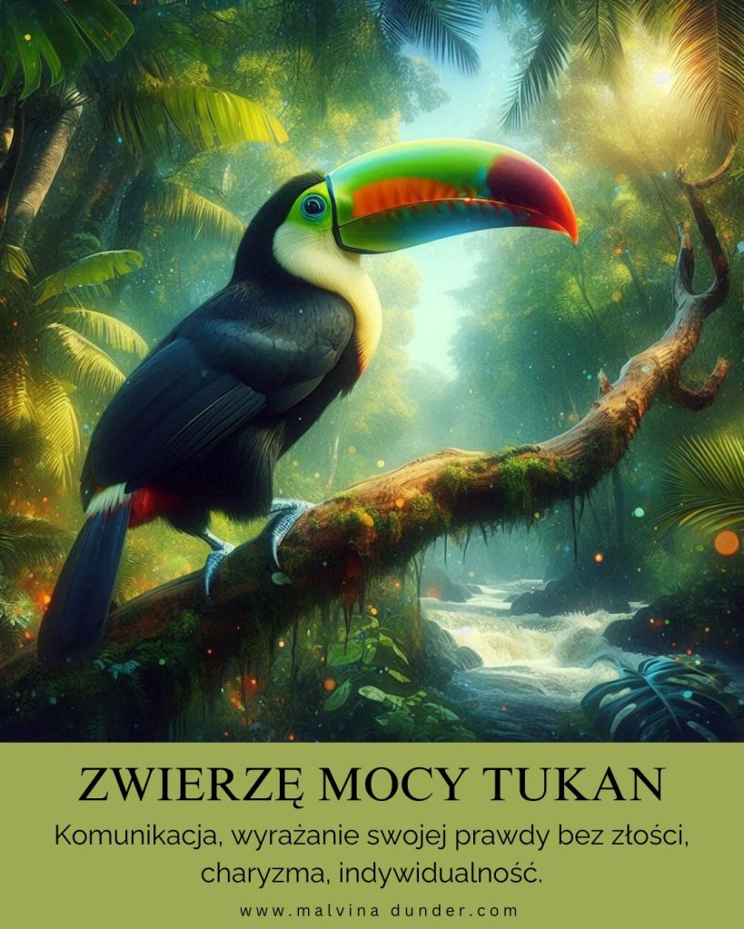 tukan ptak Zwierzę Mocy