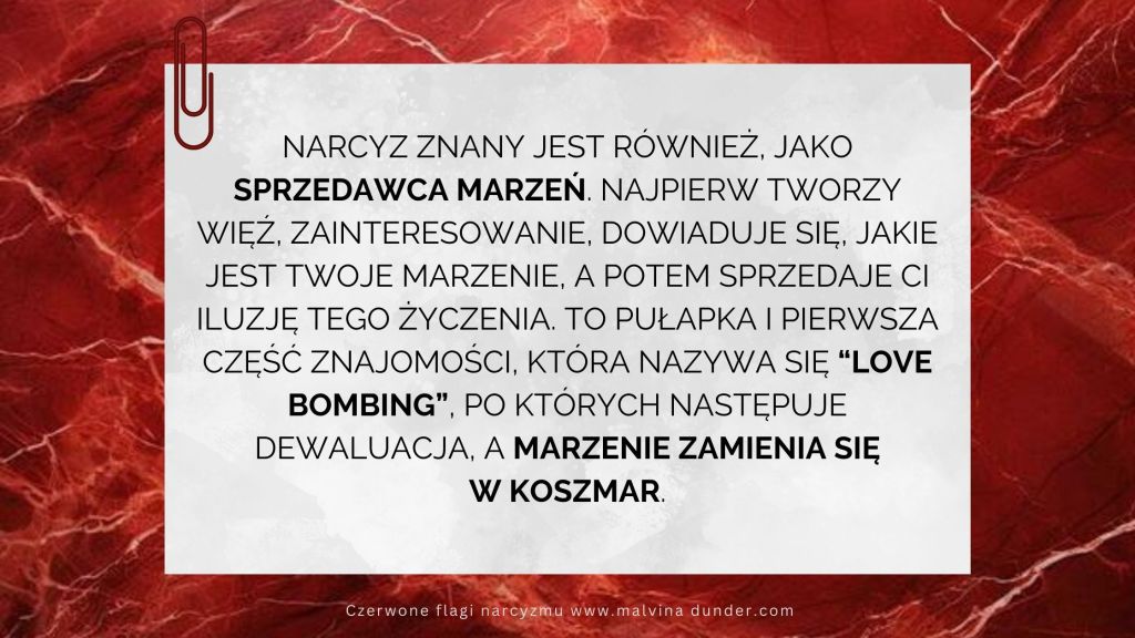 Narcyz znany jest jako sprzedawca&nbsp;marzeń