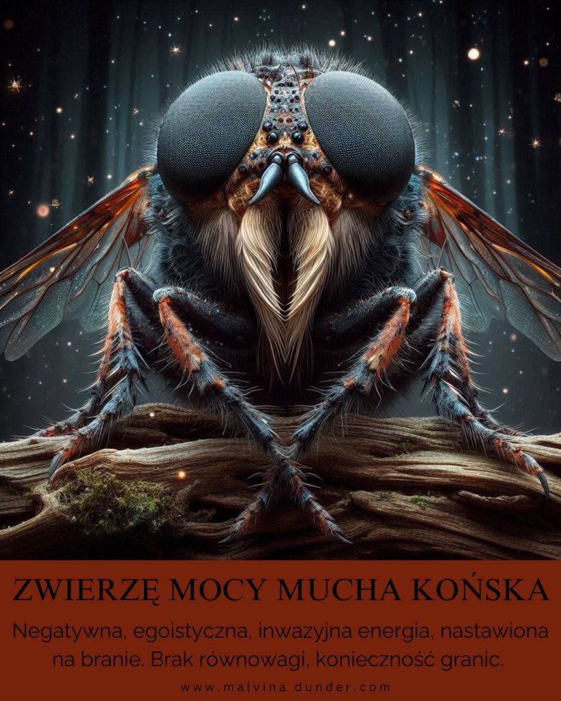 mucha końska, jusznica, gza, muchówka Zwierzę Mocy