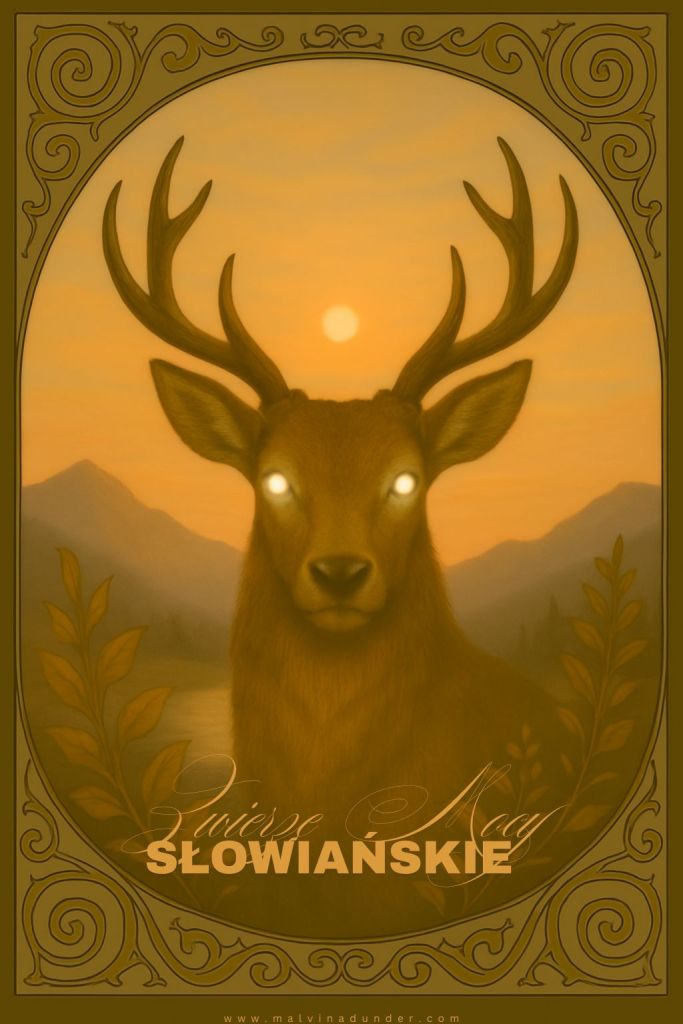 Jeleń Słowiańskie Zwierzę Mocy