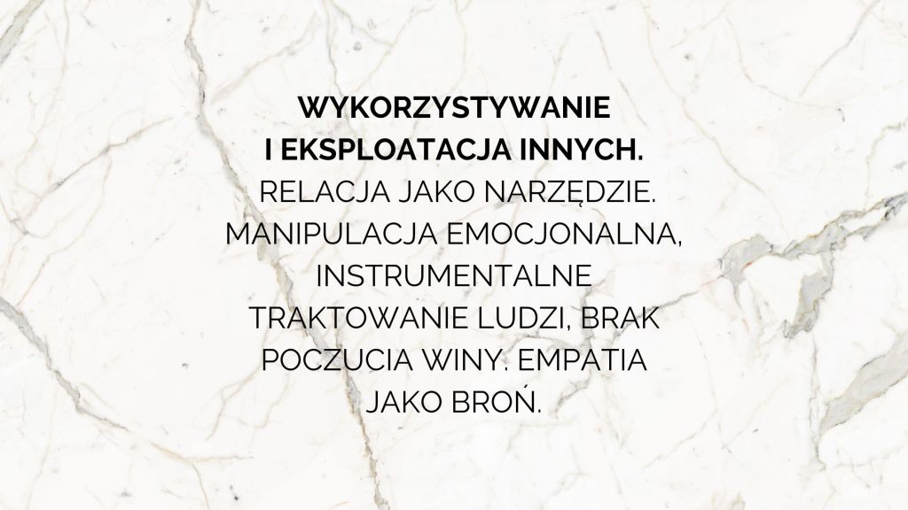 wykorzystywanie innych przez narcyza